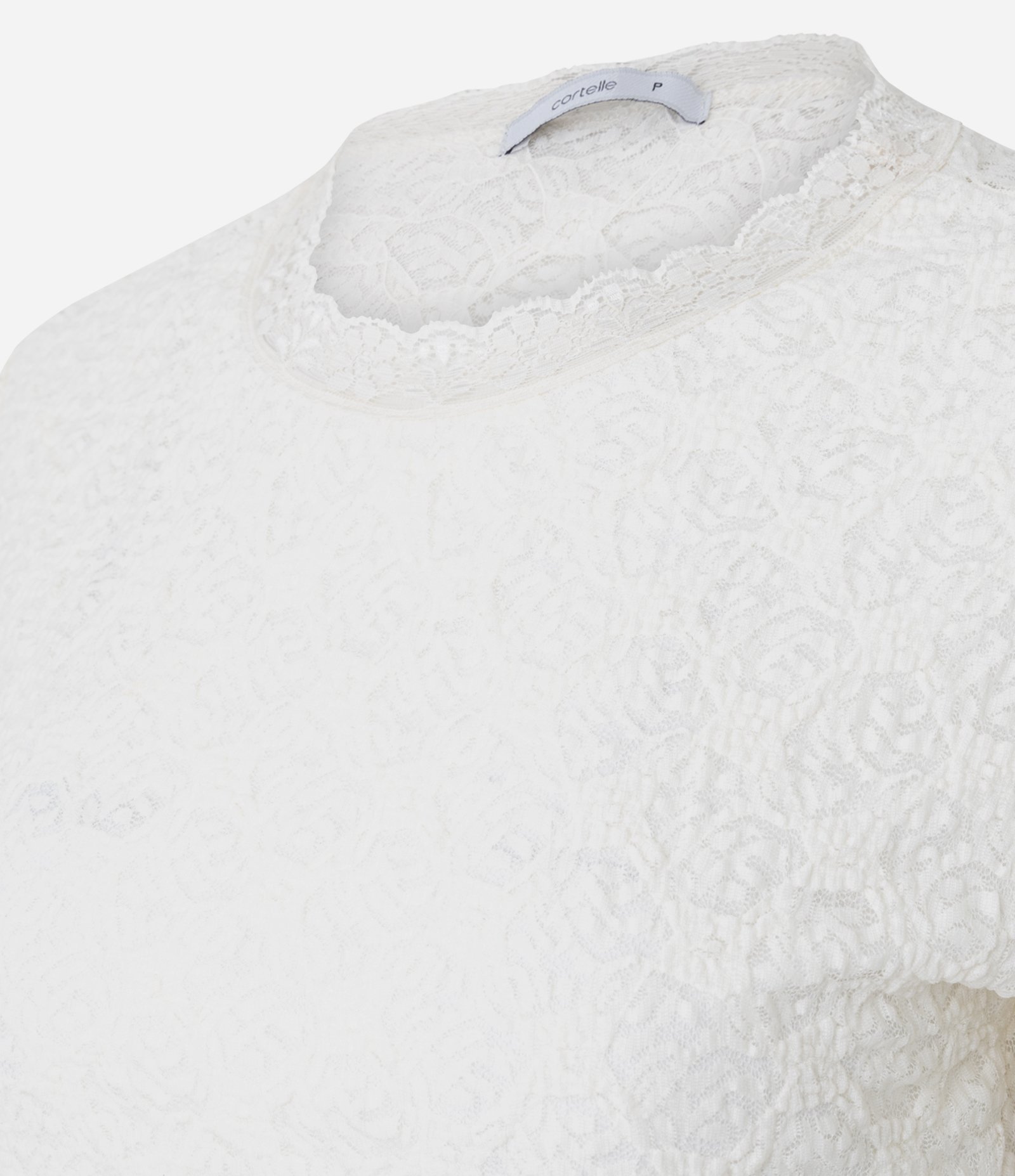 Blusa em Renda com Barra Assimétrica Branco 6