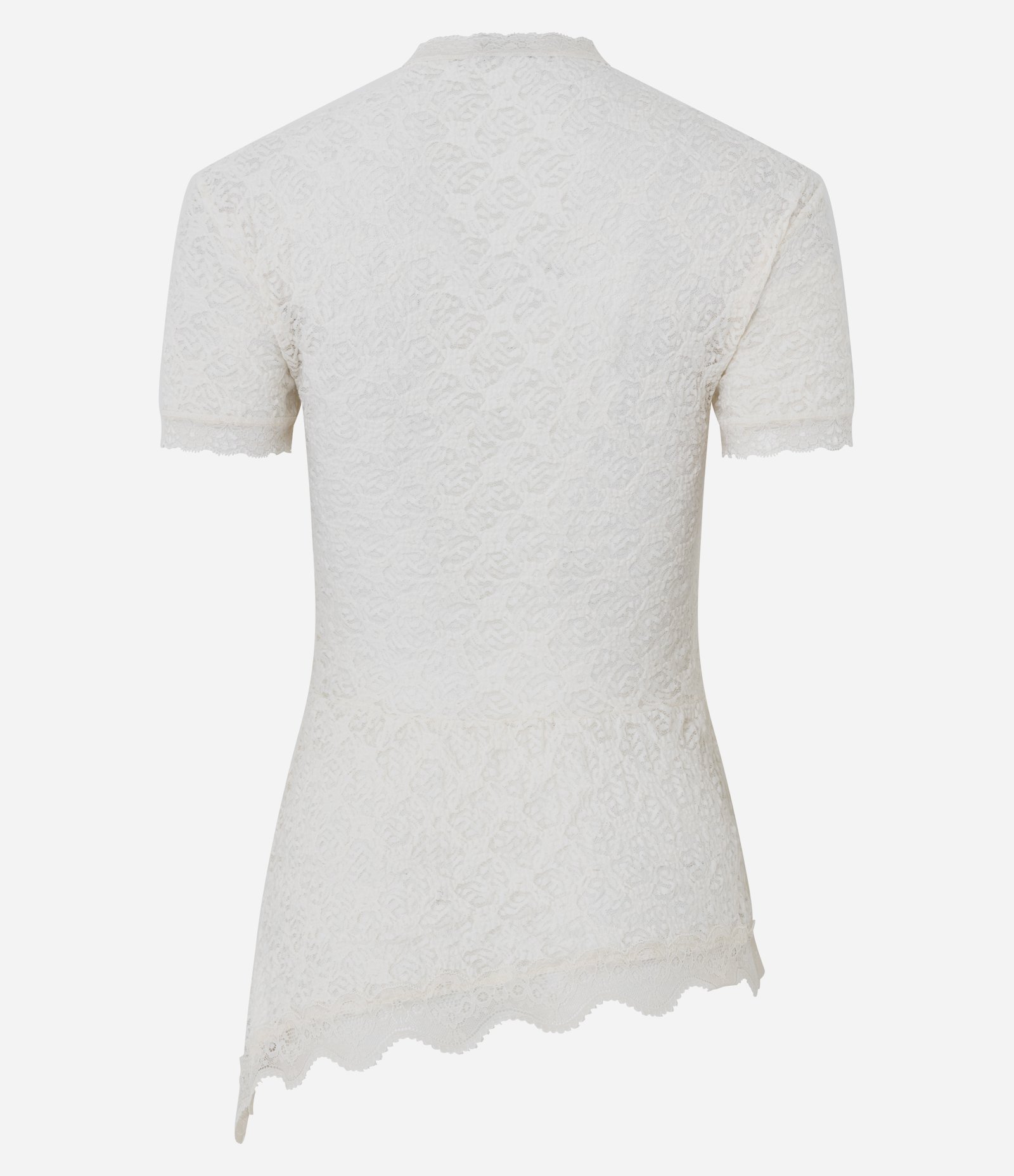 Blusa em Renda com Barra Assimétrica Branco 7