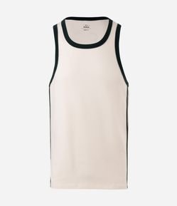 Regata Muscle em Algodão com Linha Contrastante