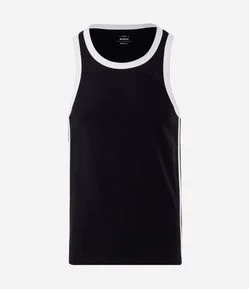 Regata Muscle em Algodão com Linha Contrastante