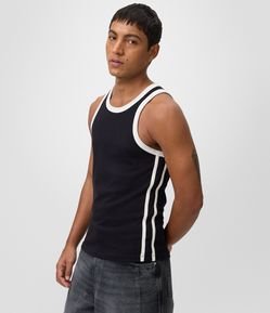 Regata Muscle em Algodão com Linha Contrastante