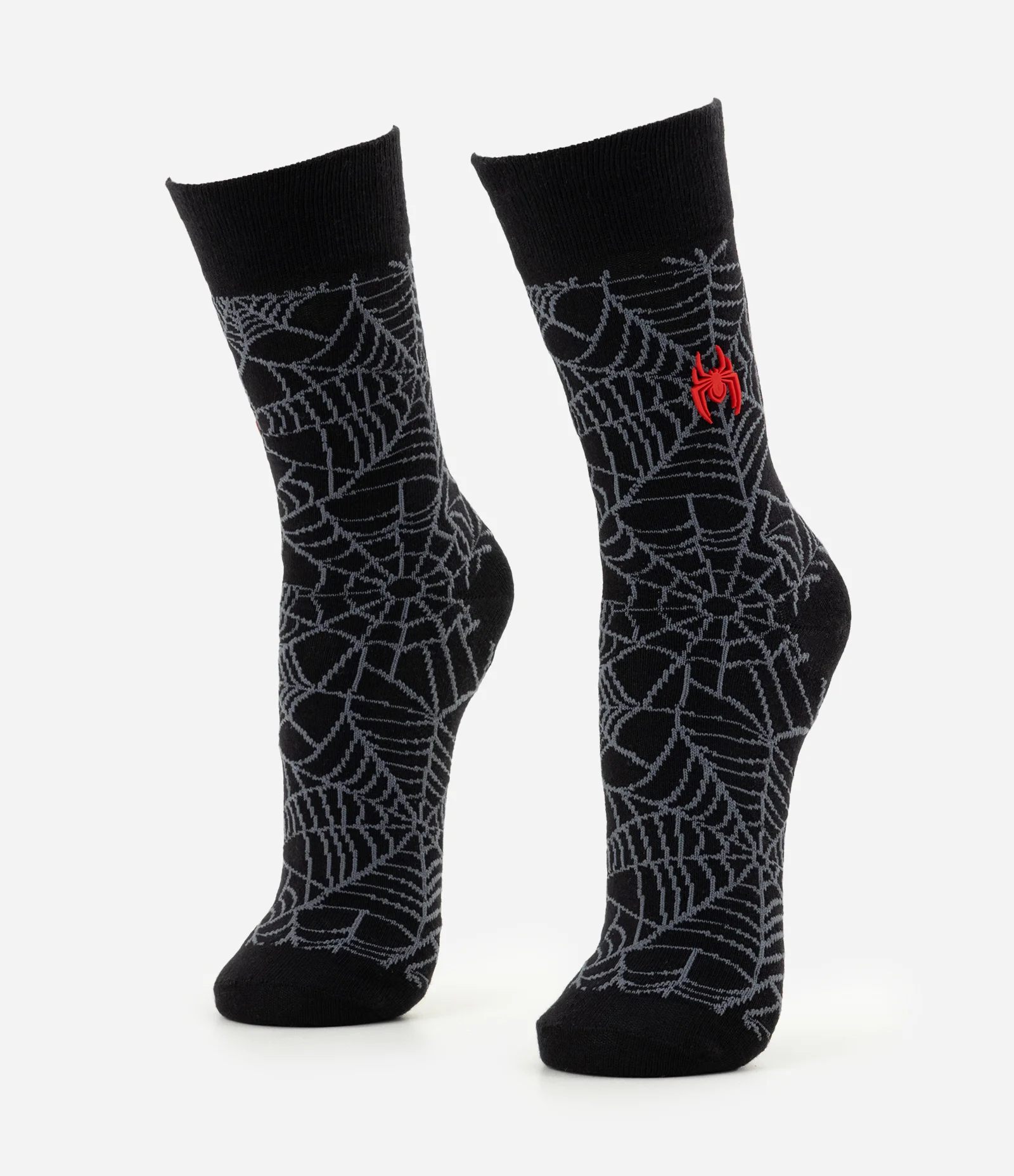 Meia Cano Alto do Homem-Aranha Preto 1