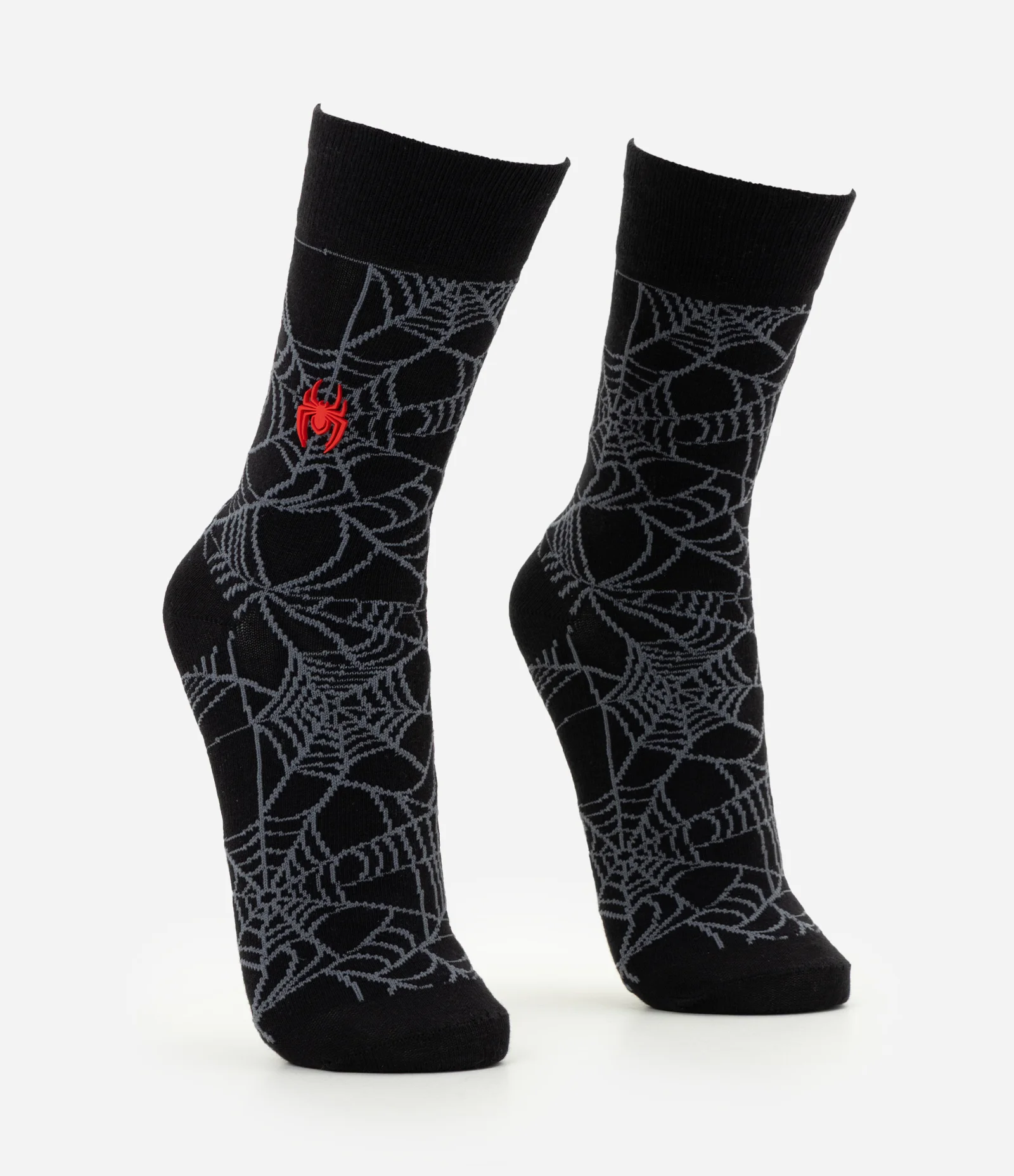 Meia Cano Alto do Homem-Aranha Preto 2