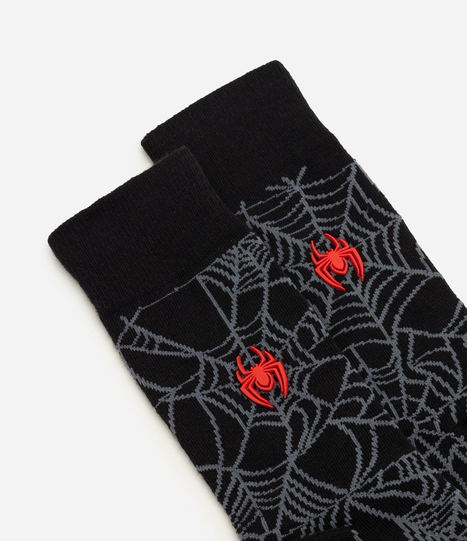 Meia Cano Alto do Homem-Aranha Preto 4