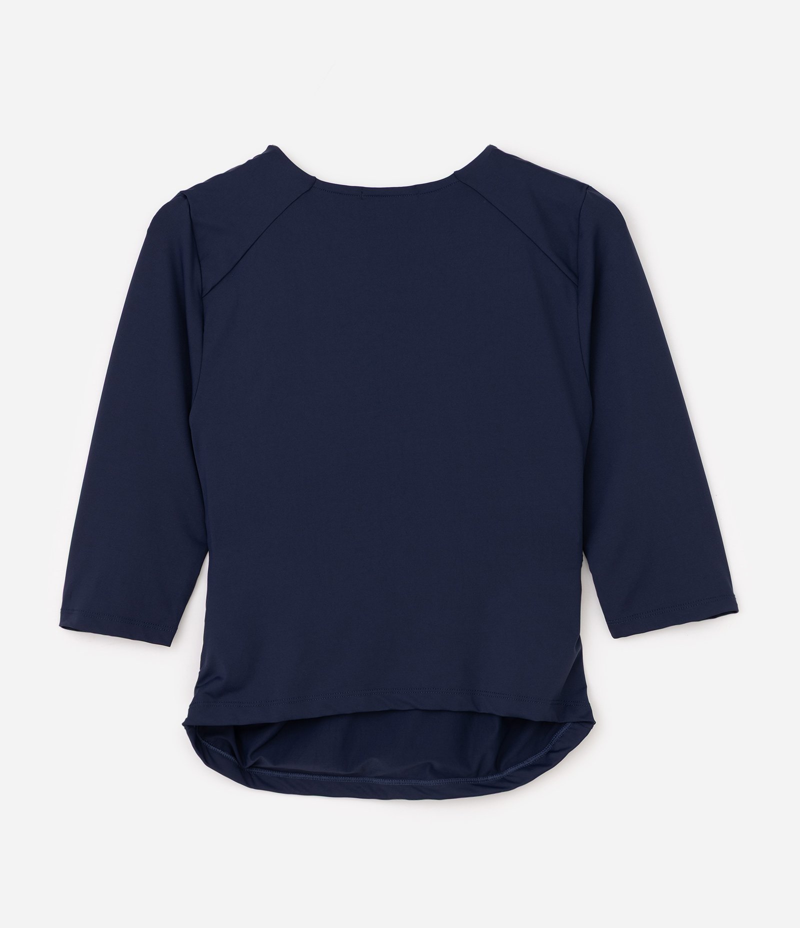 Blusa Ajustada em Poliamida com Decote Transpassado Curve & Plus Size Azul 6