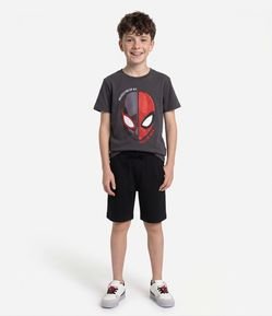 Camiseta Infantil em Algodão Spider Man - tam 4 a 12 Anos