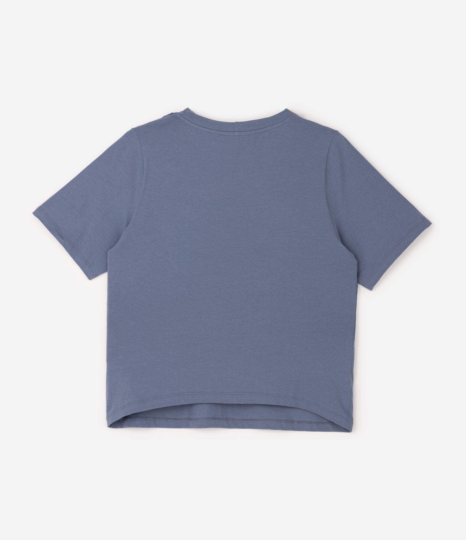 Blusa Baby Look em Algodão Curve & Plus Size Azul 2