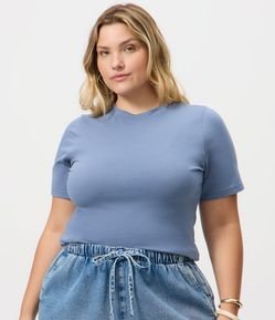 Blusa Baby Look em Algodão Curve & Plus Size