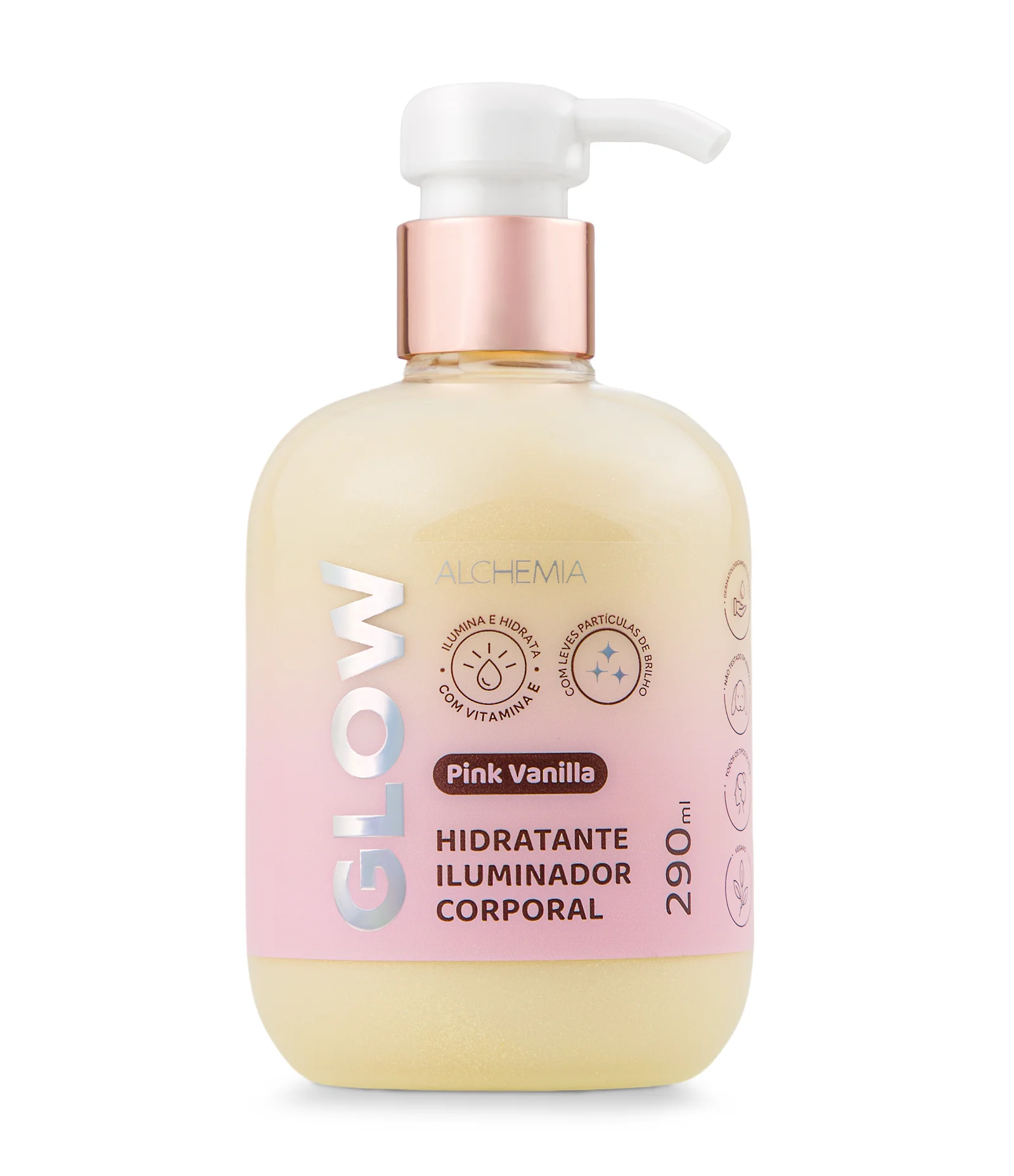 Hidratante Iluminador Corporal Pink Vanilla Glow 290ml 1