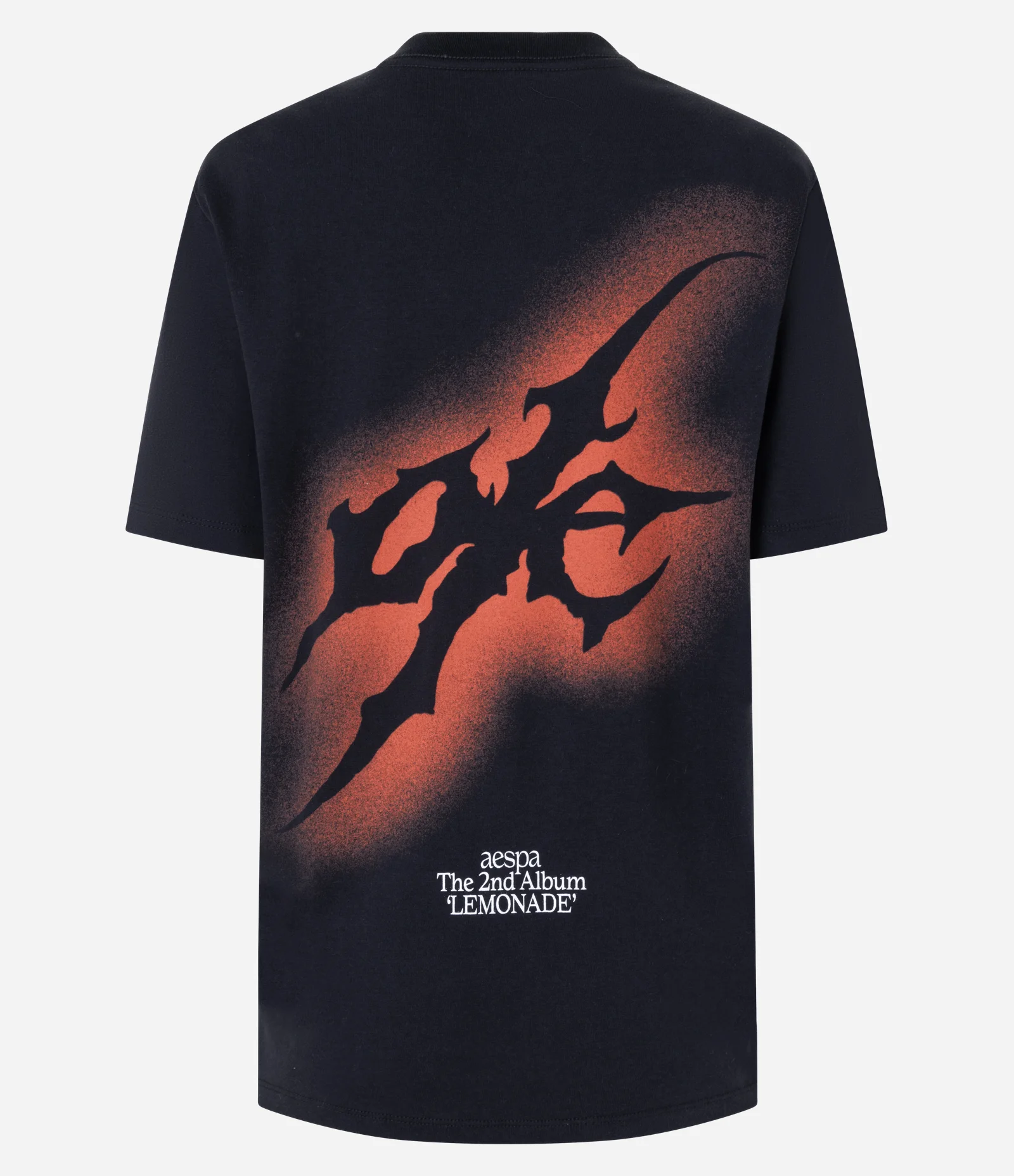Camiseta Manga Curta com Estampa AESPA em Algodão Preto 6
