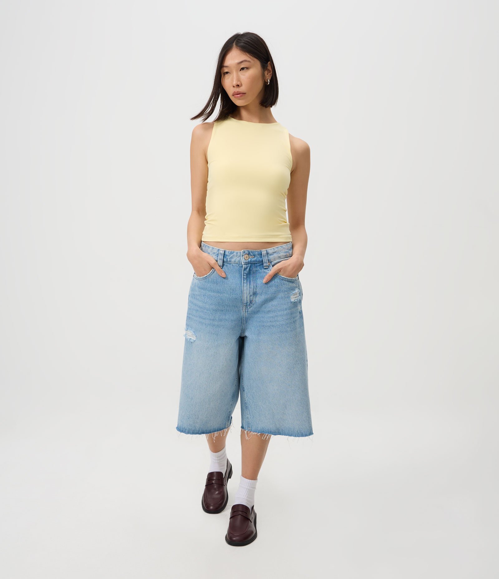 Blusa em Poliamida com Gola Redonda Amarelo 2