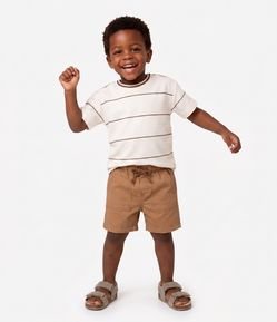 Camiseta Infantil Em Algodão Com Listras - Tam 1 a 6 Anos
