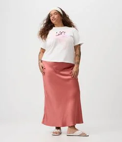 Saia em Cetim Twill Curve & Plus Size