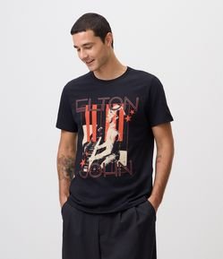 Camiseta Regular em Algodão do Elton John