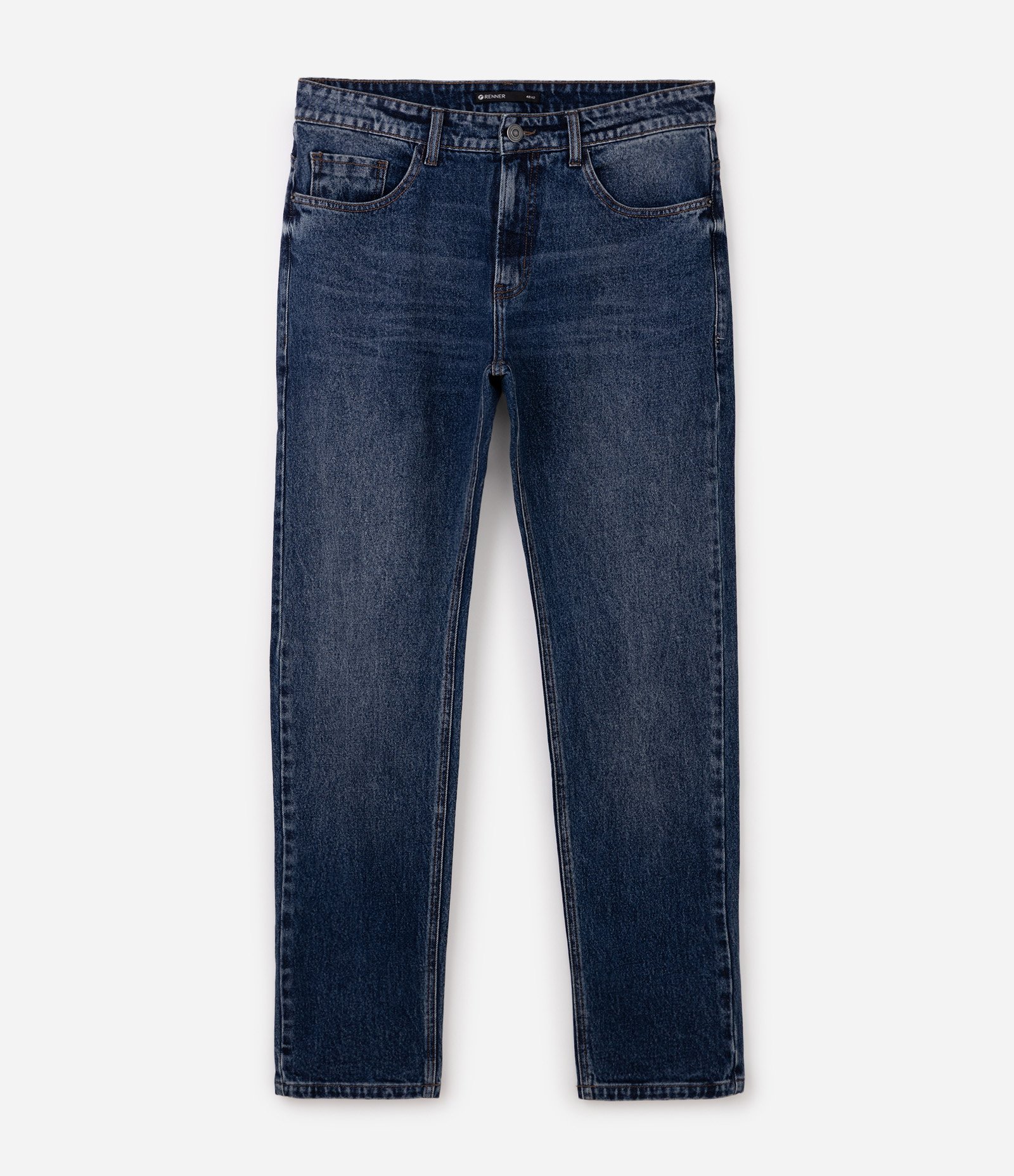Calça Slim em Jeans com Lavagem Azul 5