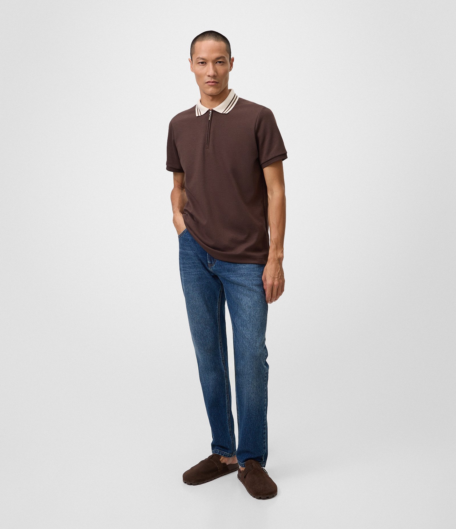 Calça Slim em Jeans com Lavagem Azul 1