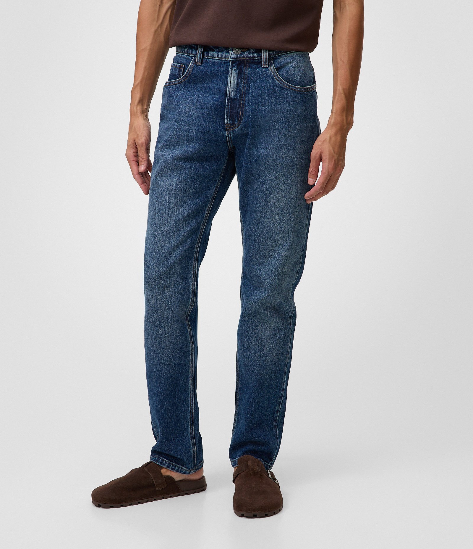 Calça Slim em Jeans com Lavagem Azul 2