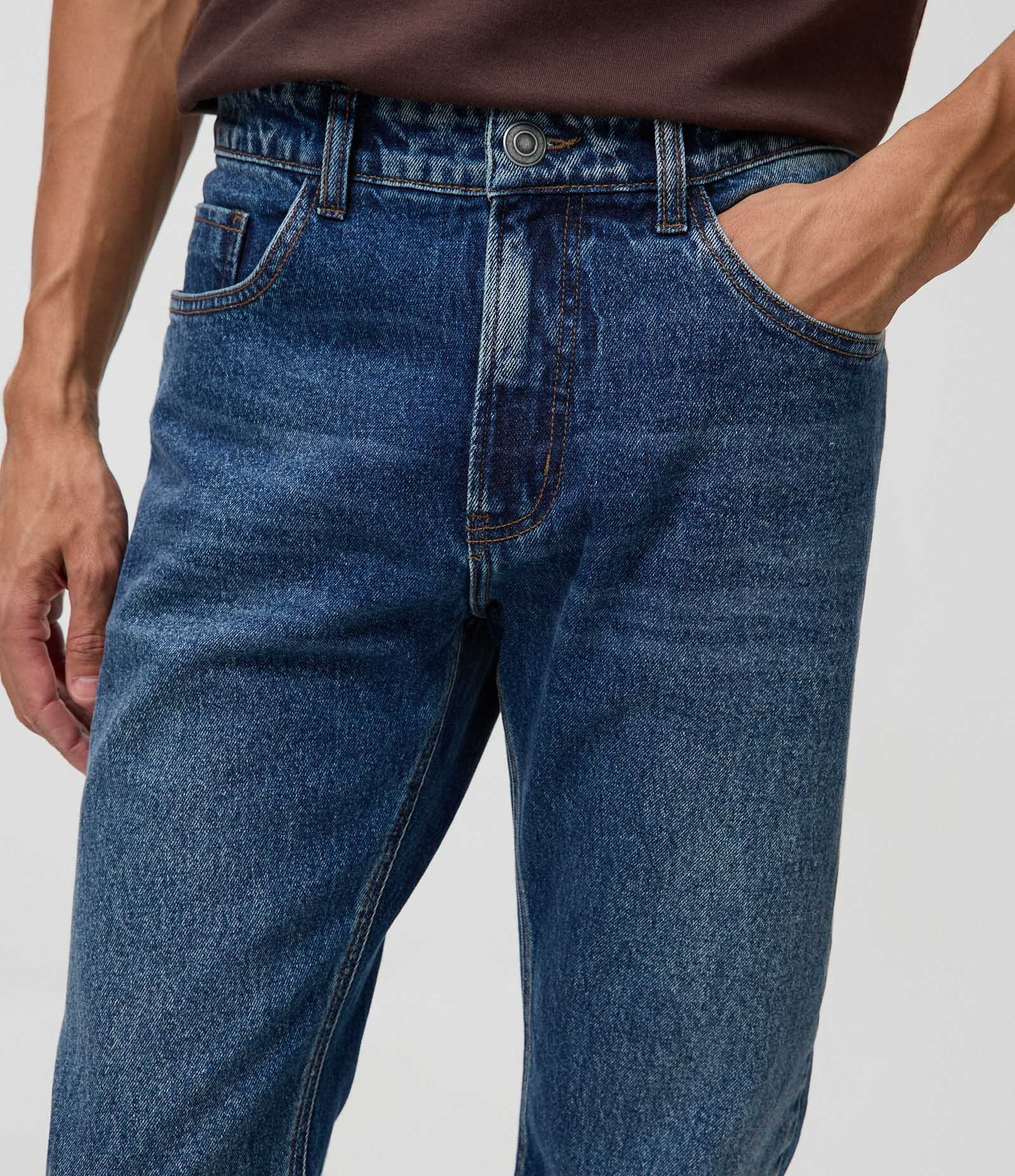 Calça Slim em Jeans com Lavagem Azul 4