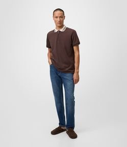 Calça Slim em Jeans com Lavagem
