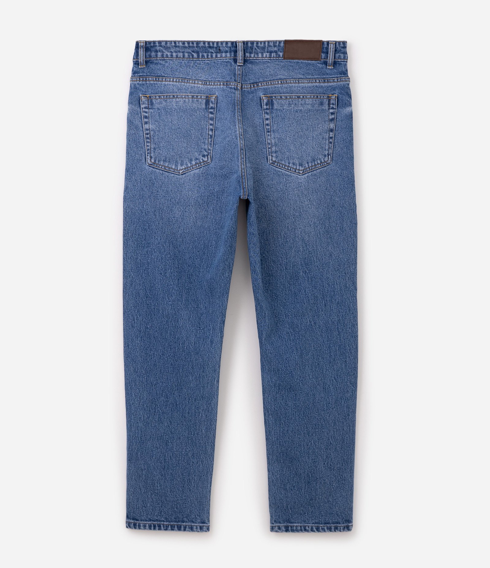 Calça Tapered Jeans com Lavagem Tradicional Azul 2
