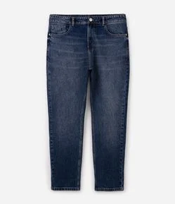 Calça Tapered Jeans com Lavagem Tradicional