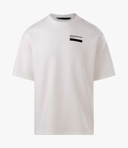 Camiseta Boxy em Algodão com Bordado Artístico