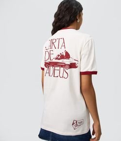 Camiseta em Algodão com Estampa Fresno Carta de Adeus