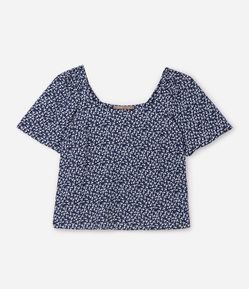 Blusa em Viscose com Estampa Liberty e Lastex Curve & Plus Size