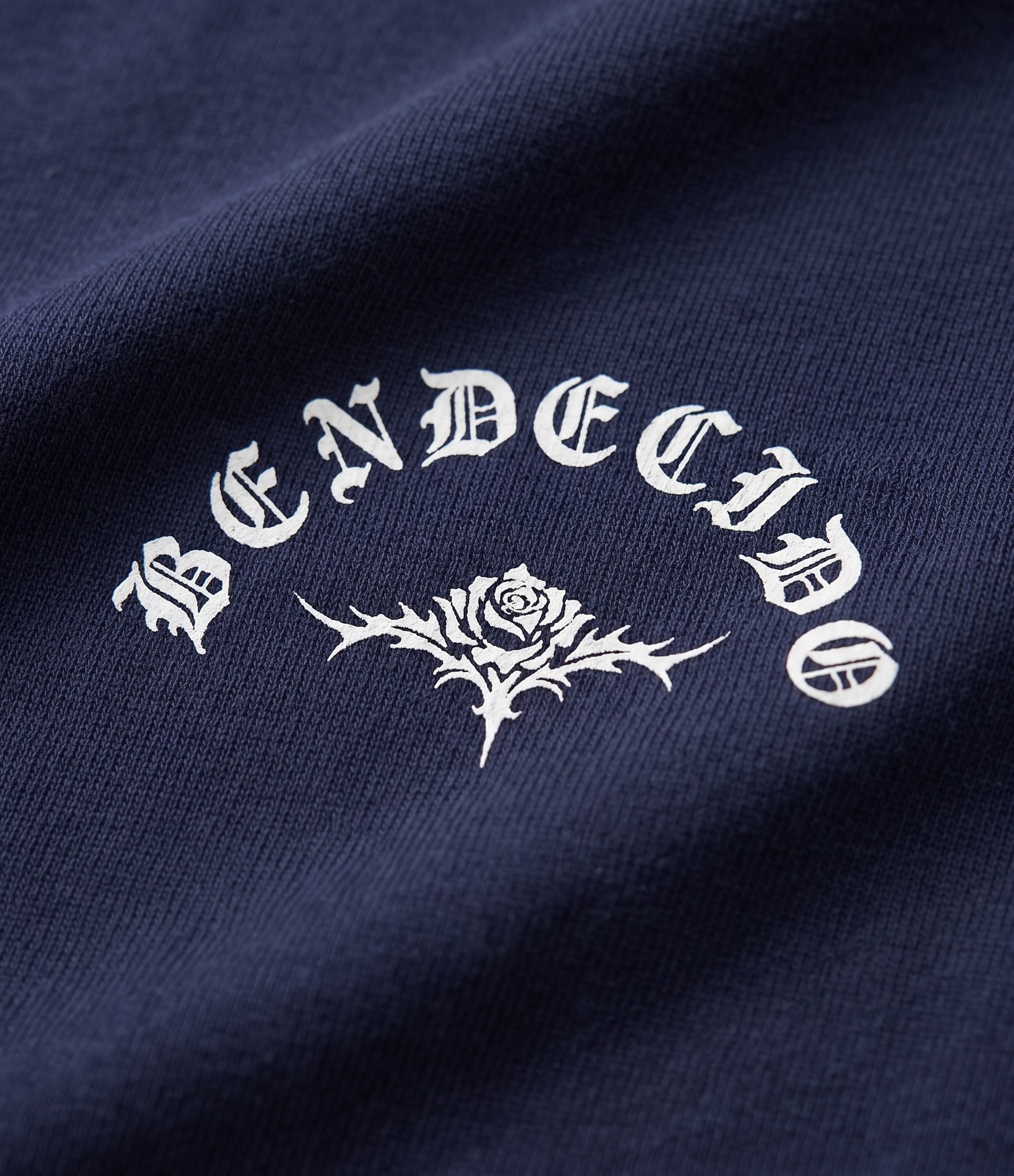 Camiseta Oversized em Algodão Estampa Bendecido Azul 7