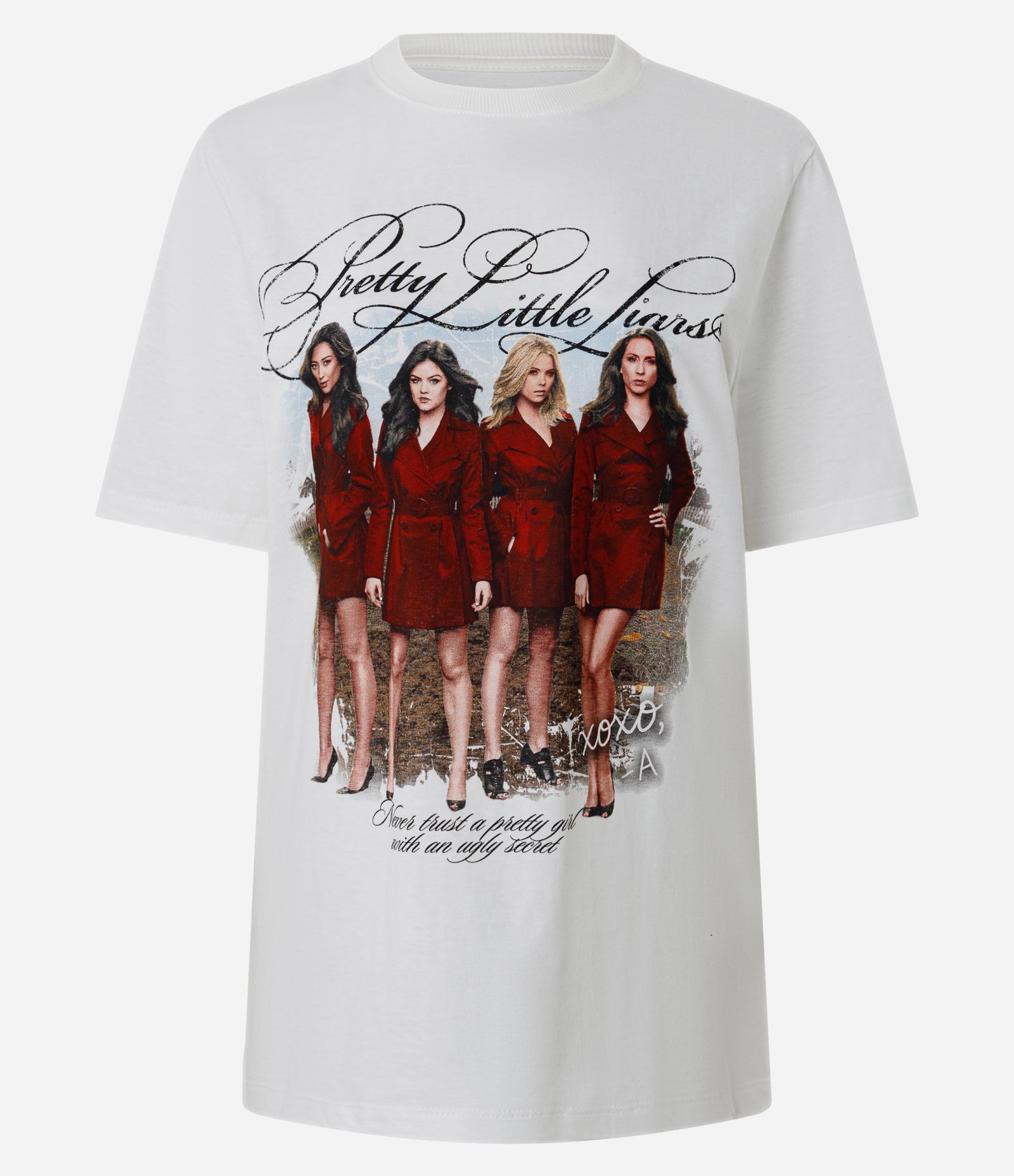 Camiseta em Algodão com Estampa Pretty Little Liars Branco 1