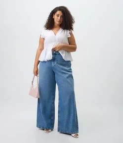 Calça Jeans Wide Leg Curve & Plus Size