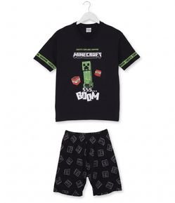 Pijama Infantil Estampa Minecraft - Tam 5 a 14 anos