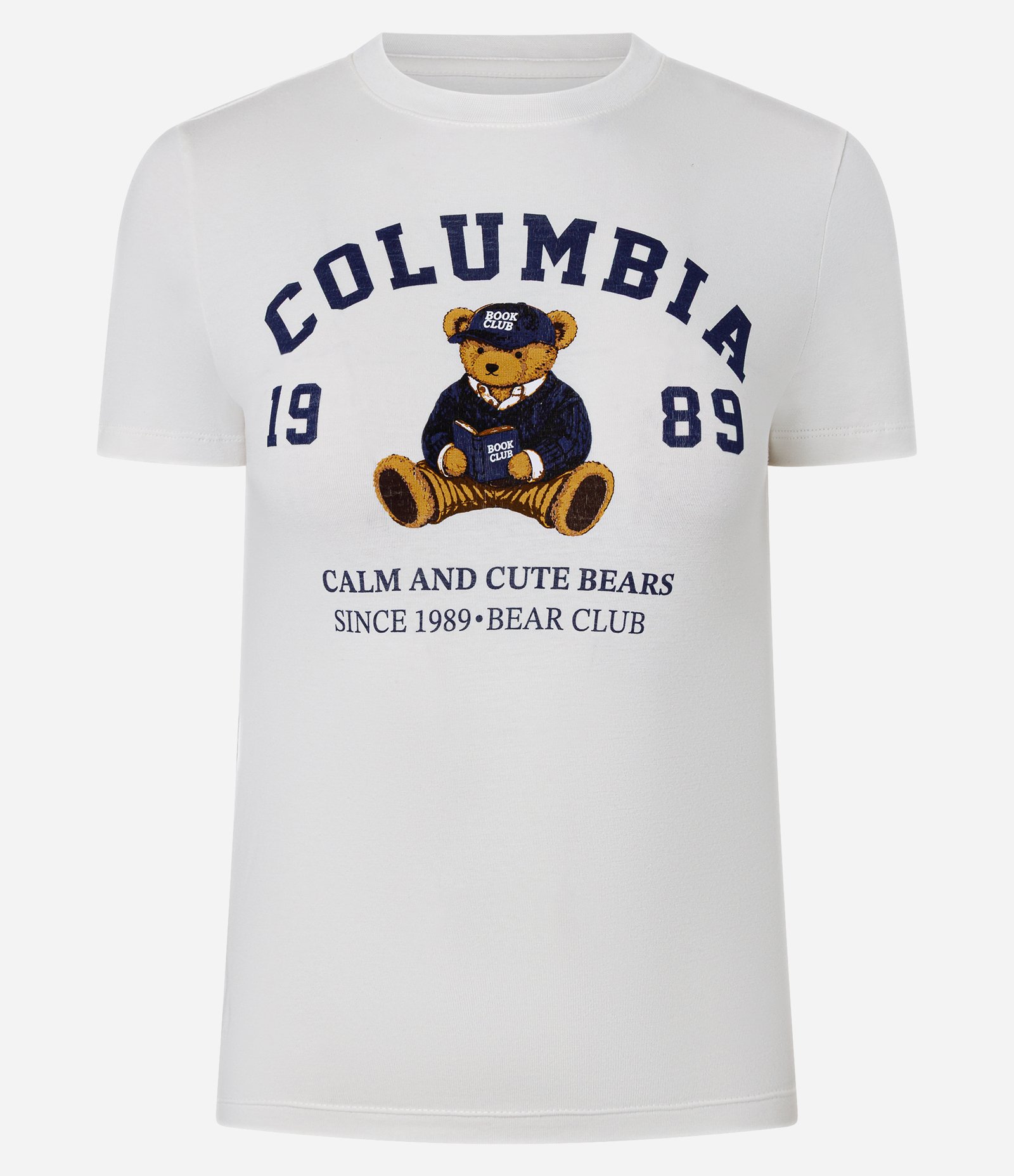 Camiseta em Algodão com Estampa Columbia Bear Club Branco 5