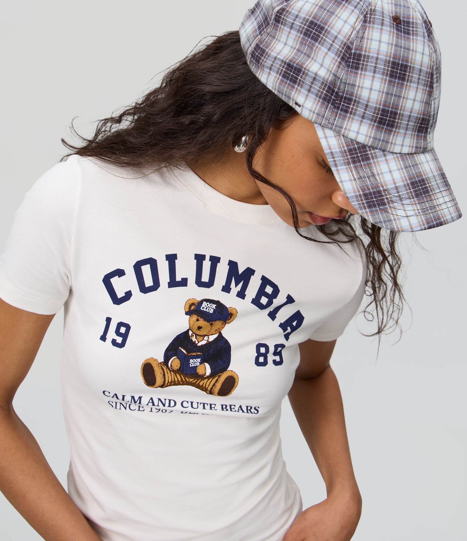 Camiseta em Algodão com Estampa Columbia Bear Club Branco 3