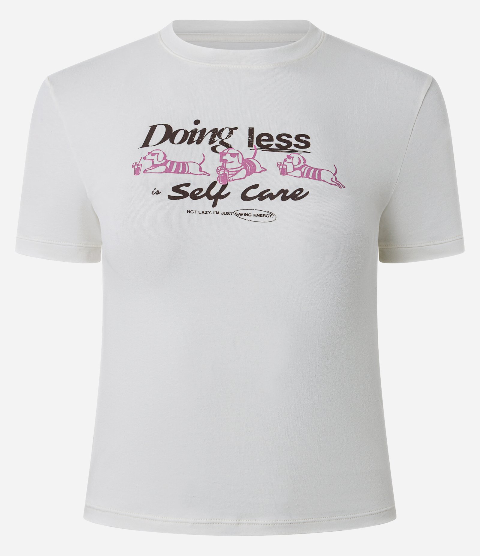 Camiseta em Algodão com Lettering Doing Less Self Care Branco 5