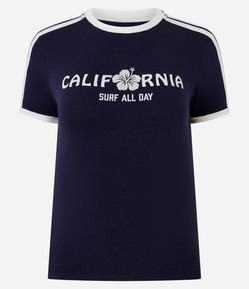 Camiseta New T-Shirt em Algodão com Lettering California