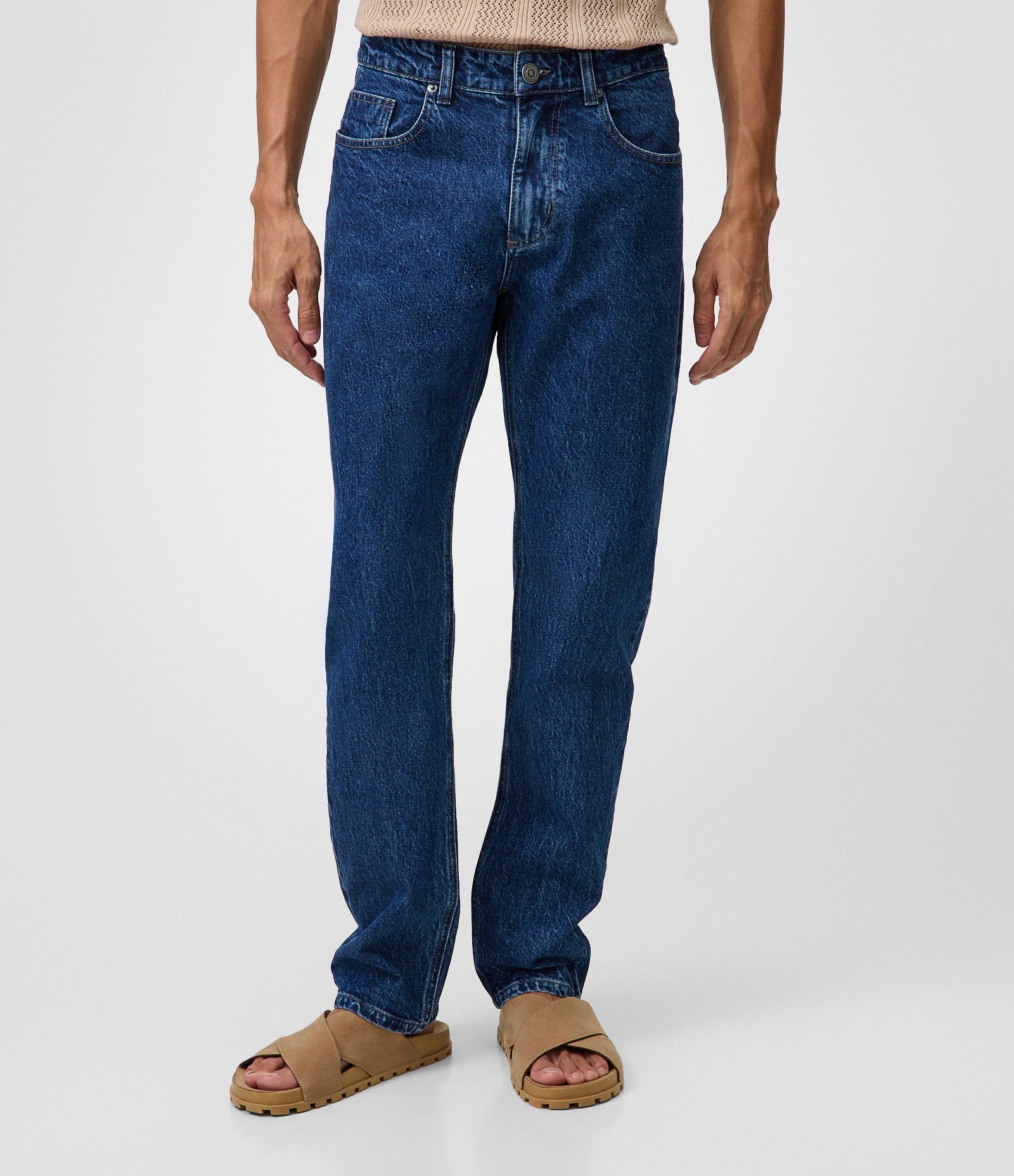 Calça Slim em Jeans Azul 2
