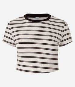Blusa em Algodão com Estampa Listrada