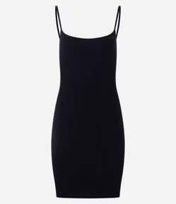 Vestido Tubinho Básico em Cotton com Alças Finas