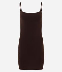 Vestido Tubinho Básico em Cotton com Alças Finas