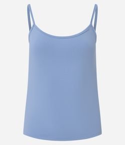 Blusa Básica em Poliamida com Alças Finas