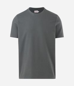 Camiseta Regular em Algodão com Textura