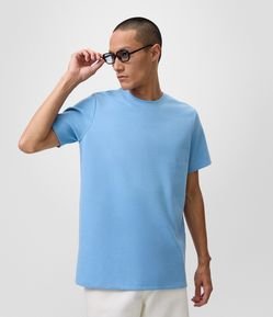 Camiseta Regular em Algodão com Textura
