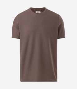 Camiseta Regular Básica com Textura Colmeia