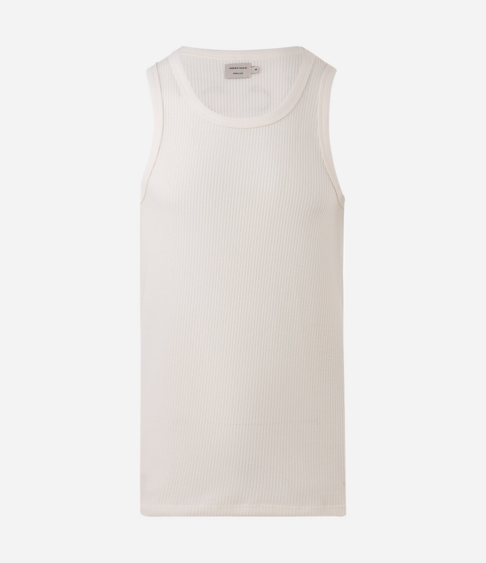 Regata Regular em Flamê com Textura Off White 1