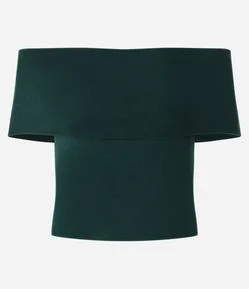 Blusa Ombro a Ombro em Tricô Texturizado