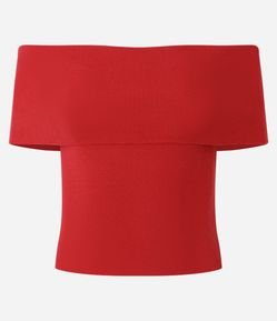 Blusa Ombro a Ombro em Tricô Texturizado