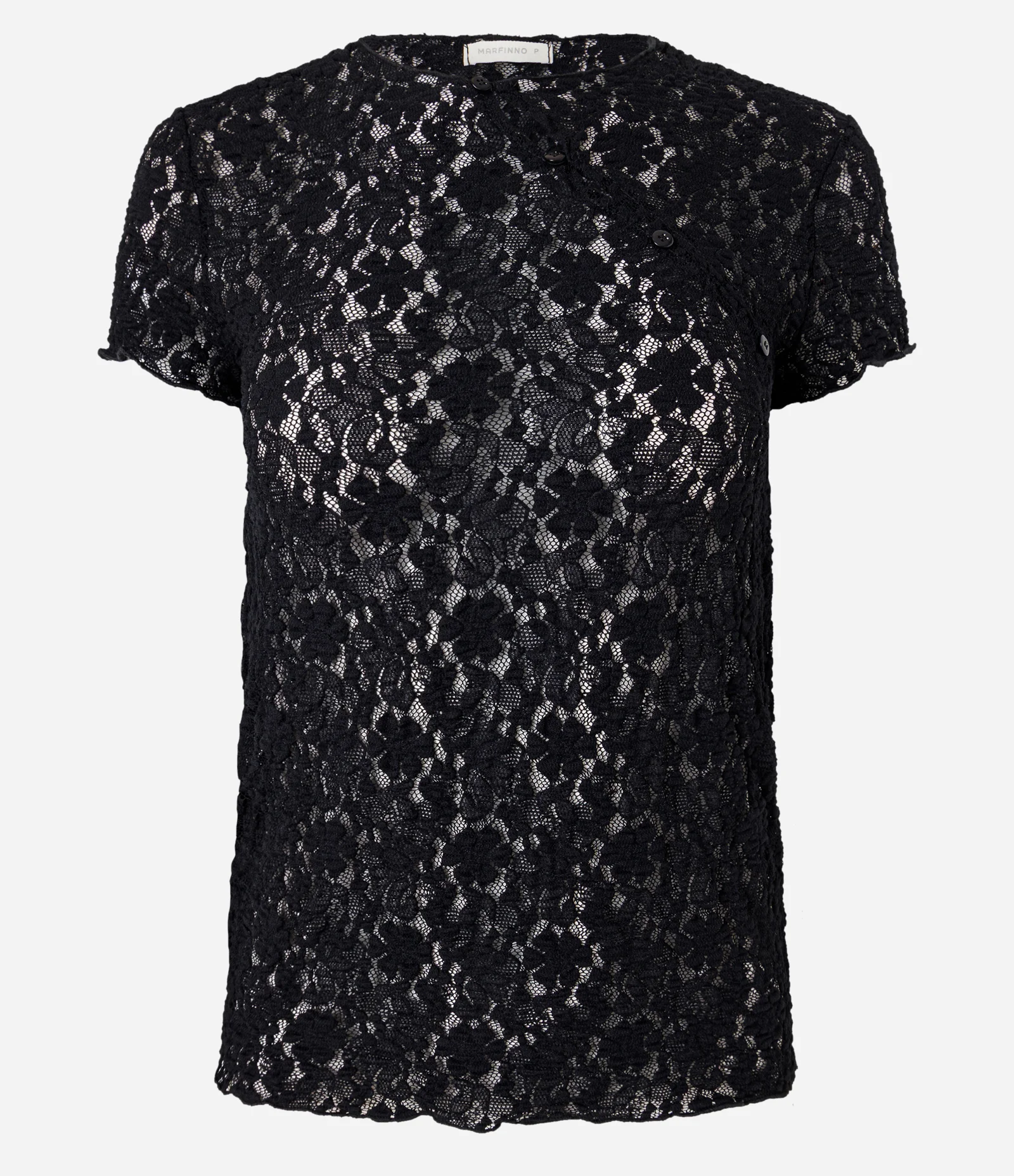 Blusa em Renda com Alamares Decorativos Preto 1