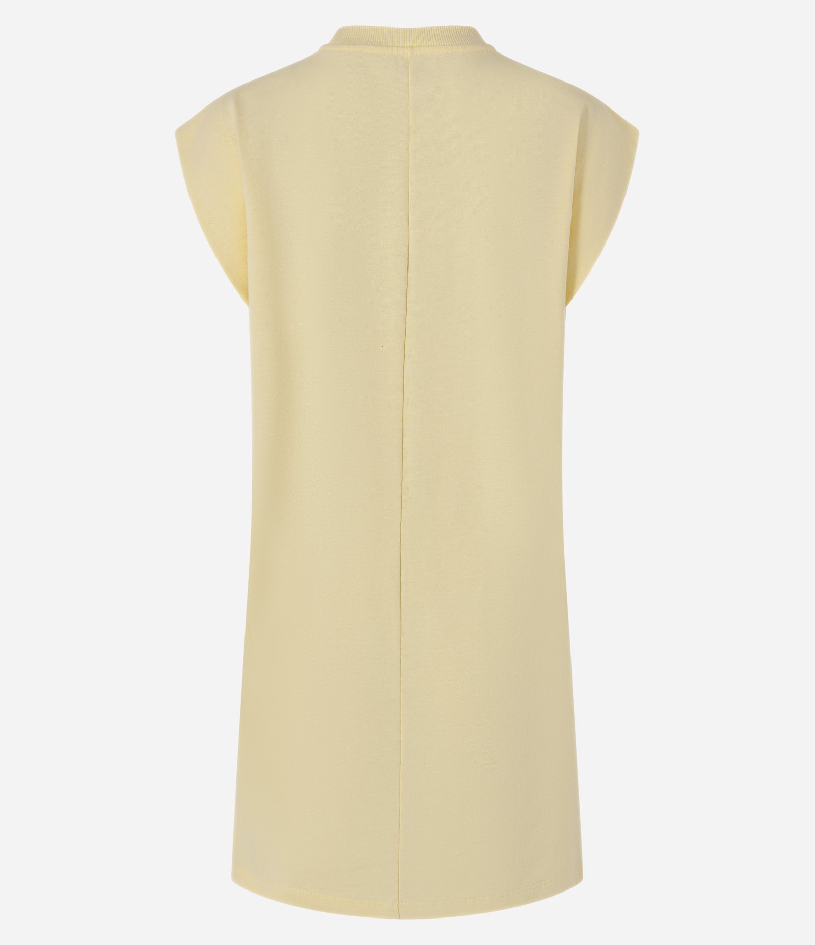 Vestido Curto em Algodão com Estampa Tropical e Paetês Amarelo 2
