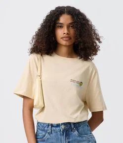 Camiseta em Algodão com Estampa Make Lemonade Citron Posterior